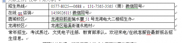 温州龙湾区成人教育夜大专科、本科电大报名专业介绍