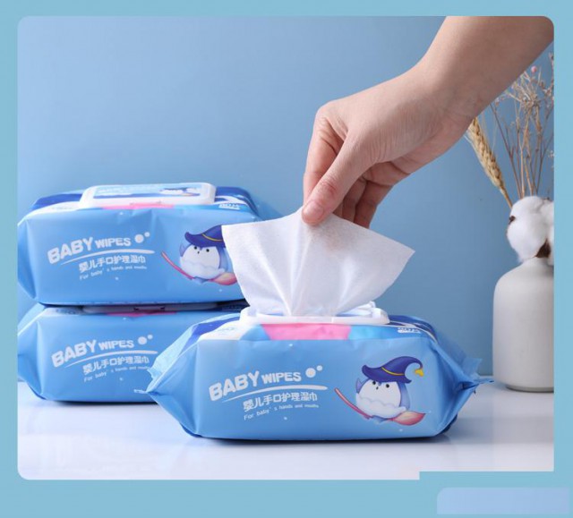 婴幼儿湿巾纯棉湿巾婴儿手口湿巾清洁湿巾生产厂家
