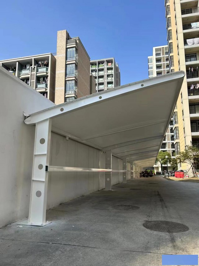 【7字形单开车棚】工厂电动车充电桩遮阳棚充电站防雨棚