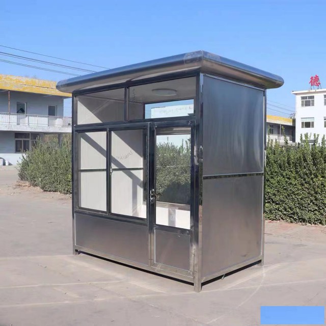 运城小区门卫岗亭不锈钢岗亭户外可移动岗亭厂家
