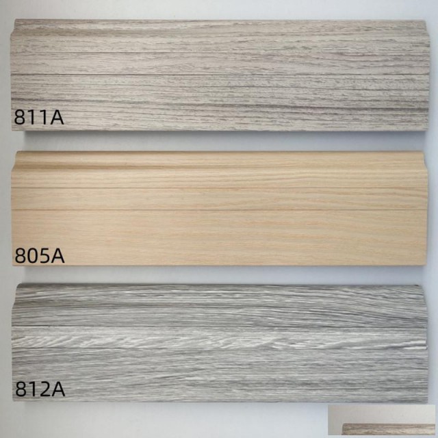 隐钉pvc踢脚板8cm木纹地脚线防水踢脚线广东批发墙边角线
