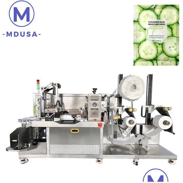 面膜滚切机自动裁剪脸型面膜折叠装袋