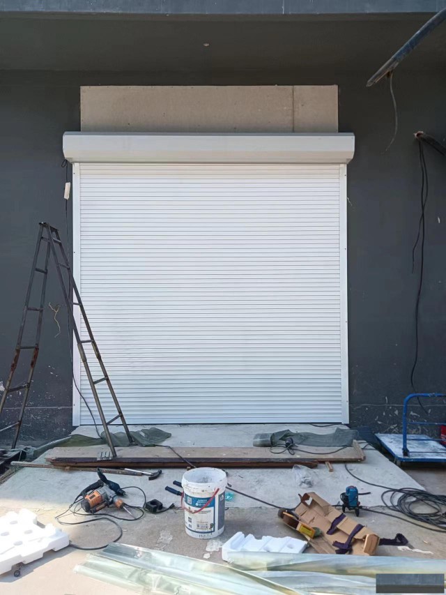 普陀区铝合金电动门直条水晶门电动抗风门