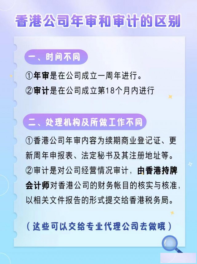 香港公司做账审计小常识