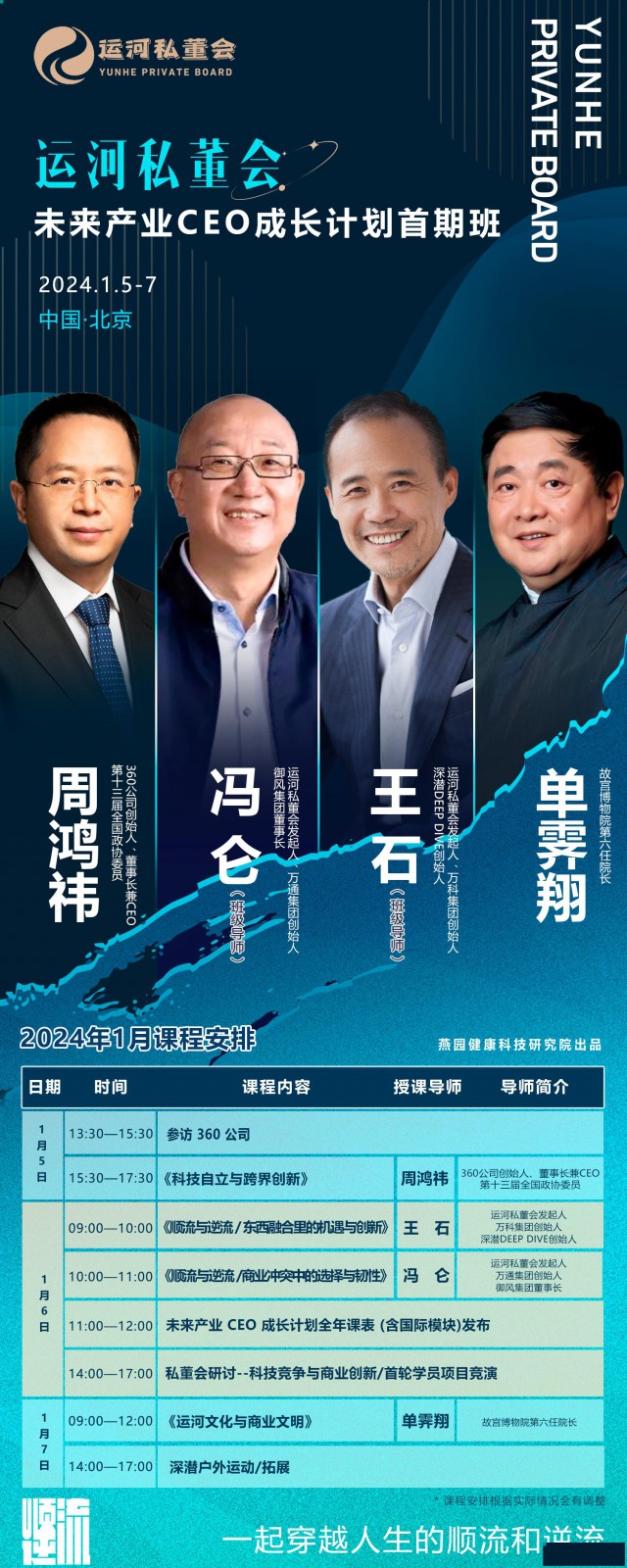 王石、冯仑未来产业CEO成长计划