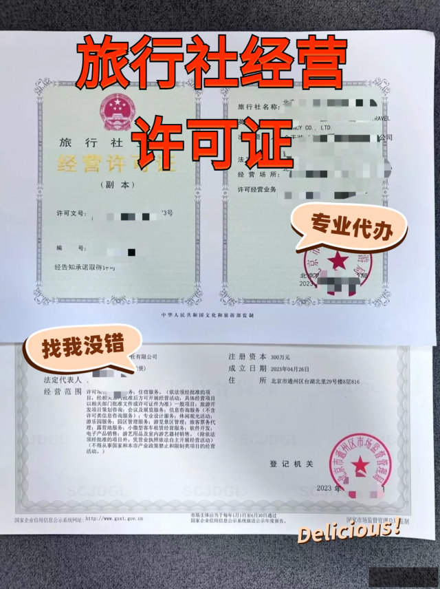 专业办理旅行社许可证