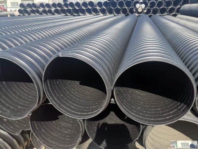 HDPE钢带增强波纹管400/500钢带螺纹管