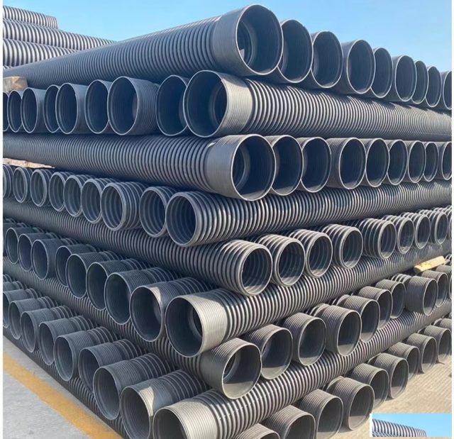 HDPE双壁波纹管雨污分流城市地下管网大口径排水管排污管