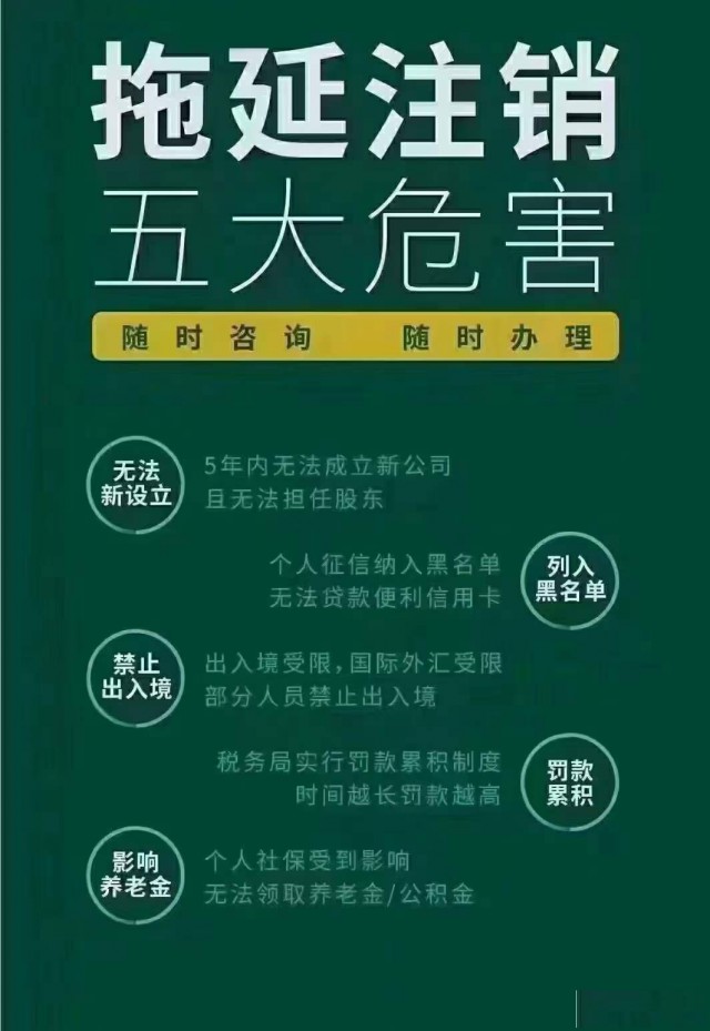 在青岛公司拖延注销的有什么影响