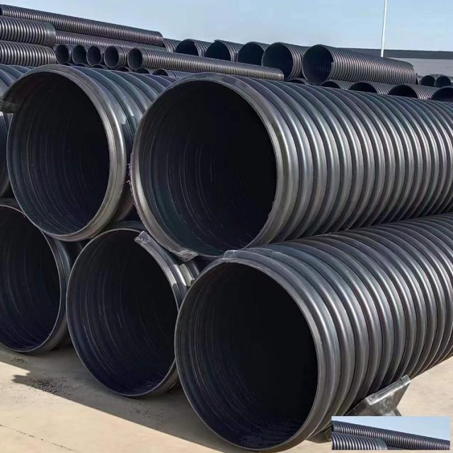 天津宝坻HDPE钢带波纹管DN500污水管小区污水管