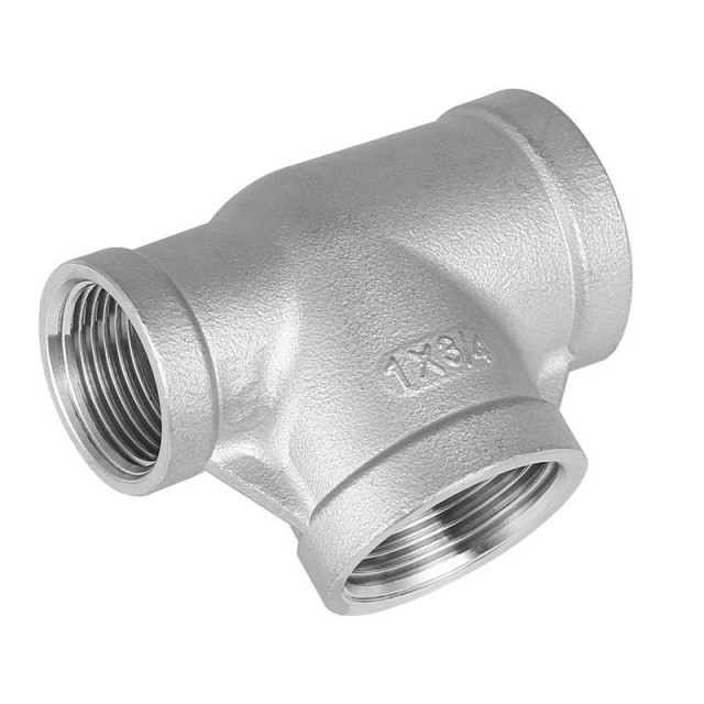 精密铸造厂家不锈钢内外内三通内外丝三通水暖管配件4分6分