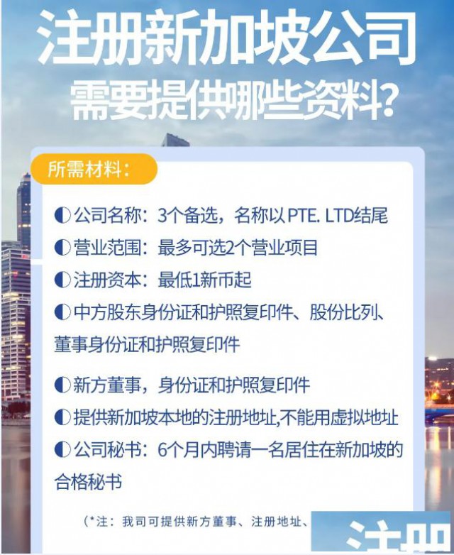 【新加坡公司注册指南】注册要求、所需文件详解！