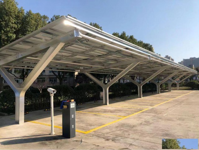 清远钢结构光伏车棚钢结构雨棚膜结构景观棚