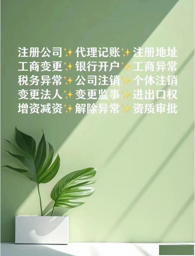 提供企业注册类各种服务