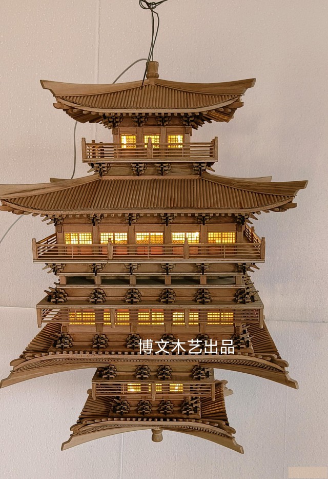 吊挂式古建筑模型灯饰吊顶灯倒影灯具