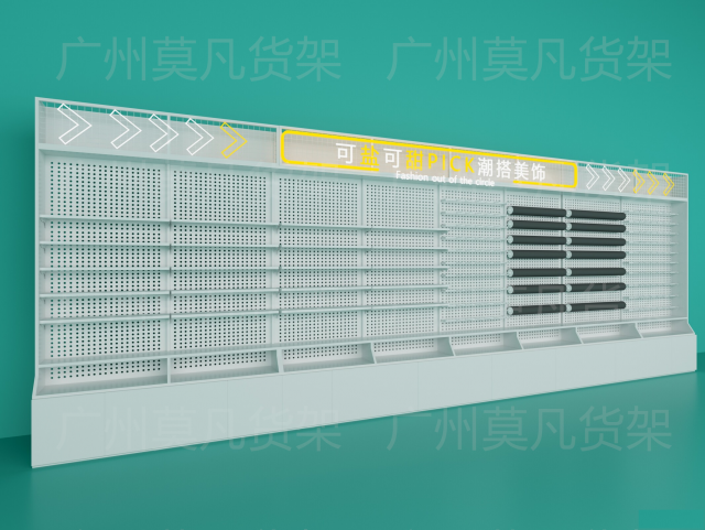 100平方店铺如何装修精品店货架生意好