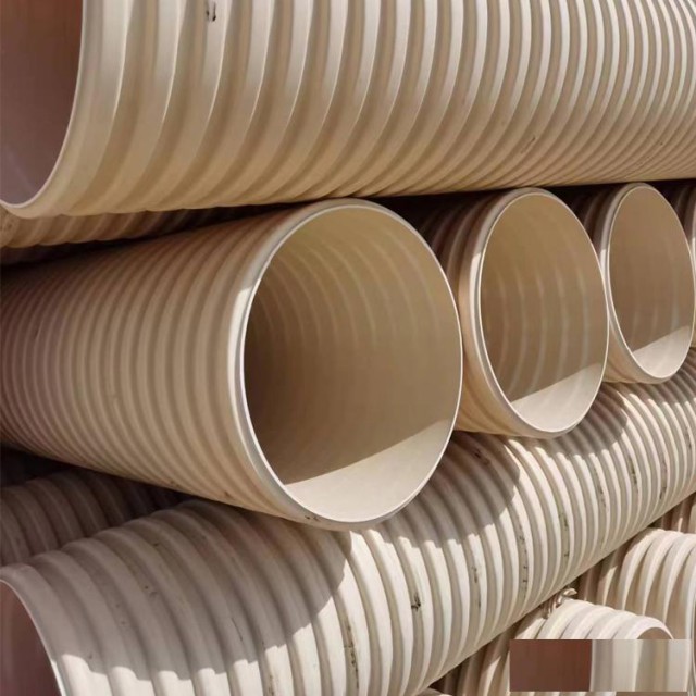 UPVC双壁波纹管市政污水管工业区排污管