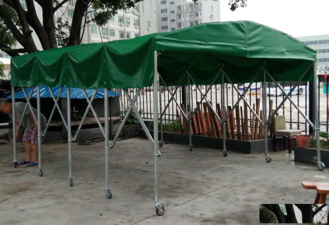 深圳推拉篷地摊篷遮阳雨棚伸缩篷定制制作安装