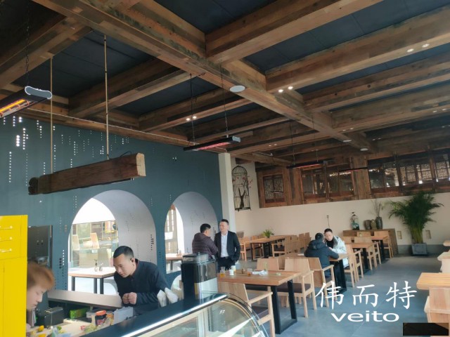 伟而特红外真正解决成都创意馆高大空间取暖难题