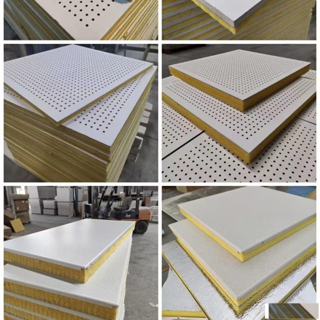 穿孔硅酸钙板复合玻璃棉吸音板机房墙板吸音装饰装修防火