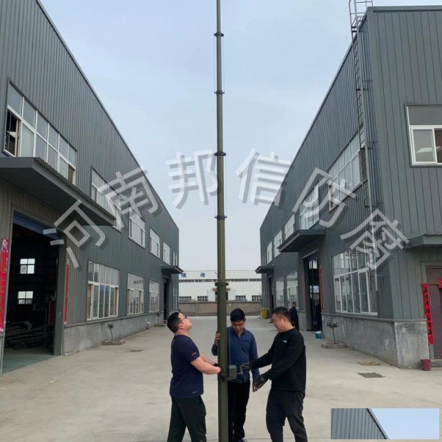 手摇可倾杆监控杆折叠路灯杆八角杆道路监控立杆伸缩升降杆