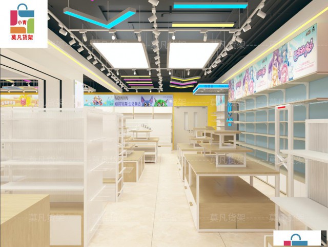 饰品货架利用货架高低错落打造氛围感设计