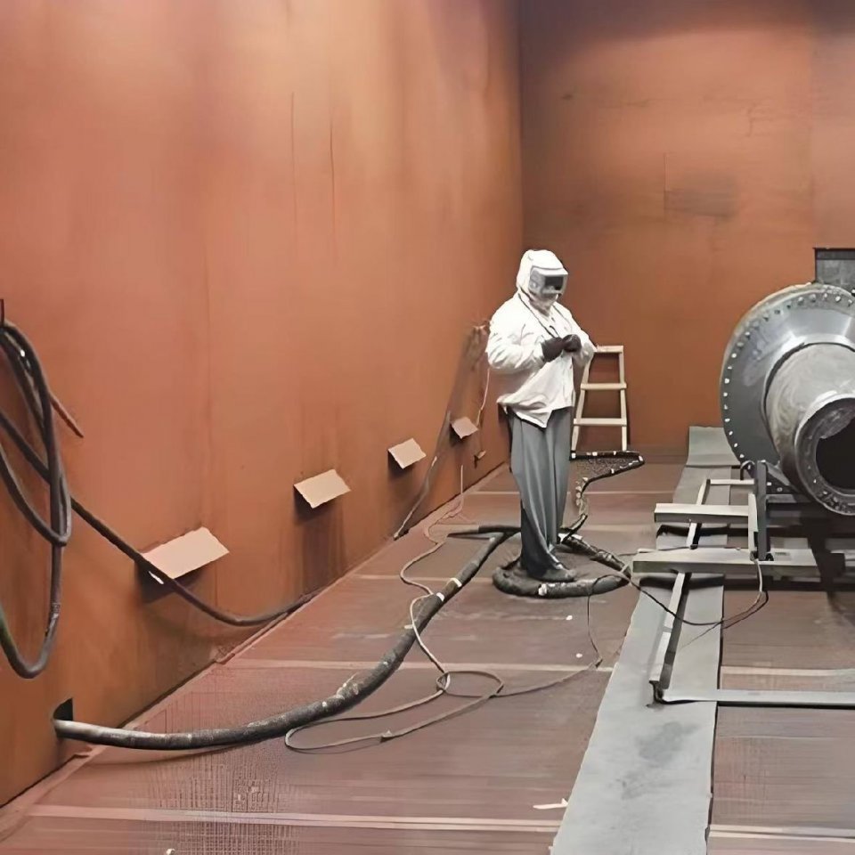 集成化设计无基础喷砂房涂装前处理设备